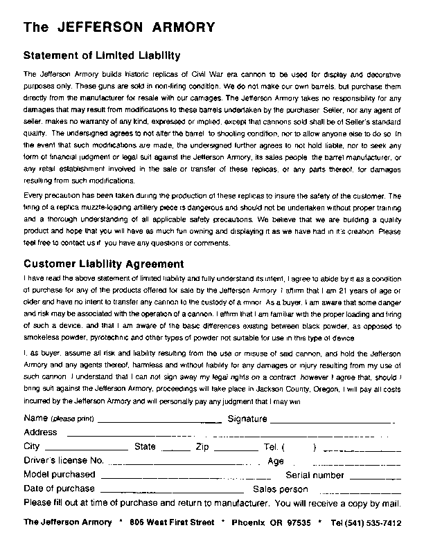 the liability release form